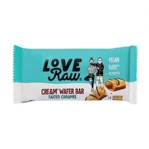 Love Raw Salted Caramel Cream Wafer Bar 45g (12 Pack)