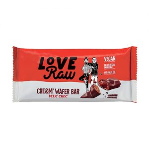 Love Raw Milk Chocolate Cream Wafer Bar 43g (12 Pack)