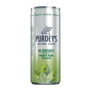 Purdey's Energy Rejuvenate Grape & Apple With Ginseng Can 250ml (12 Pack)