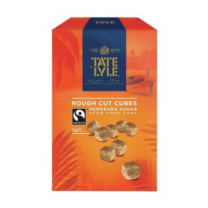 Tate & Lyle Fairtrade Demerara Rough Cut Sugar Cubes 1kg (8 Pack)