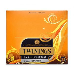 Twinings English Breakfast Decaffeinated String & Tag Tea Bags x 100 (6 Pack)
