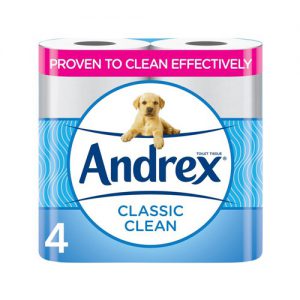 Andrex Classic Clean Toilet Tissue 4 Rolls (6 Pack)